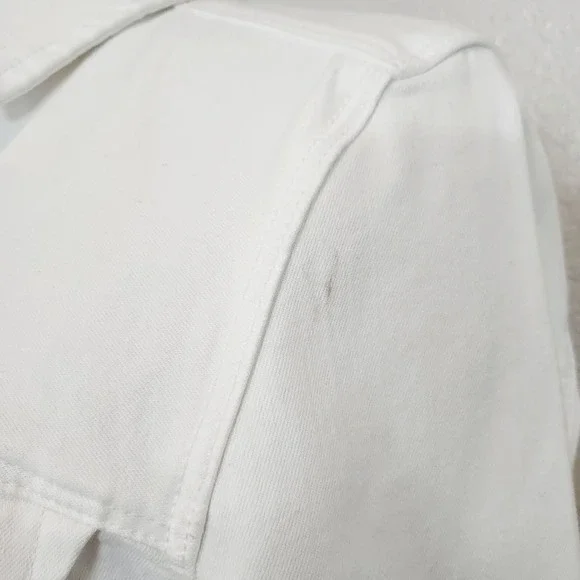 Women's White Denim Jacket - Picture 14 of 14
